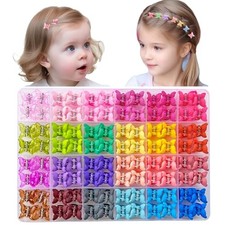 96pcs Baby Girl Hair Clips 24 Multicolors Colors Mini Hair Claw Clips Small