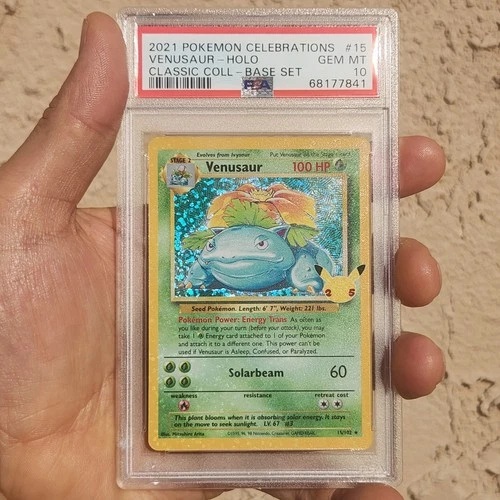 2021 Pokémon  Celebrations Venusaur  PSA 10 Classic Collection Holo 15/102
