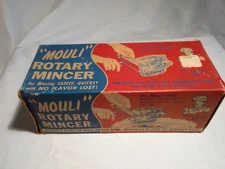 Vintage French Mouli Moulinex Rotary Grater - Red Handle - Original Box - 1948