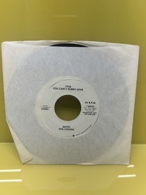 PHIL COLLINS You Can't Hurry Love DJ PROMO 45 7'' POP ROCK Record Vinyl Records