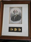 Original Engraving-General Robert E Lee W/ Confederate Buttons H B Hall Antique