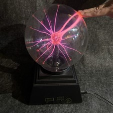 Vtg Plasma Ball Lamp Touch Sensitive Music Activated Tested Works