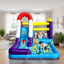 16ft Inflatable Water Slide Bounce House w/ Splash Pool for Kids Backyard Party