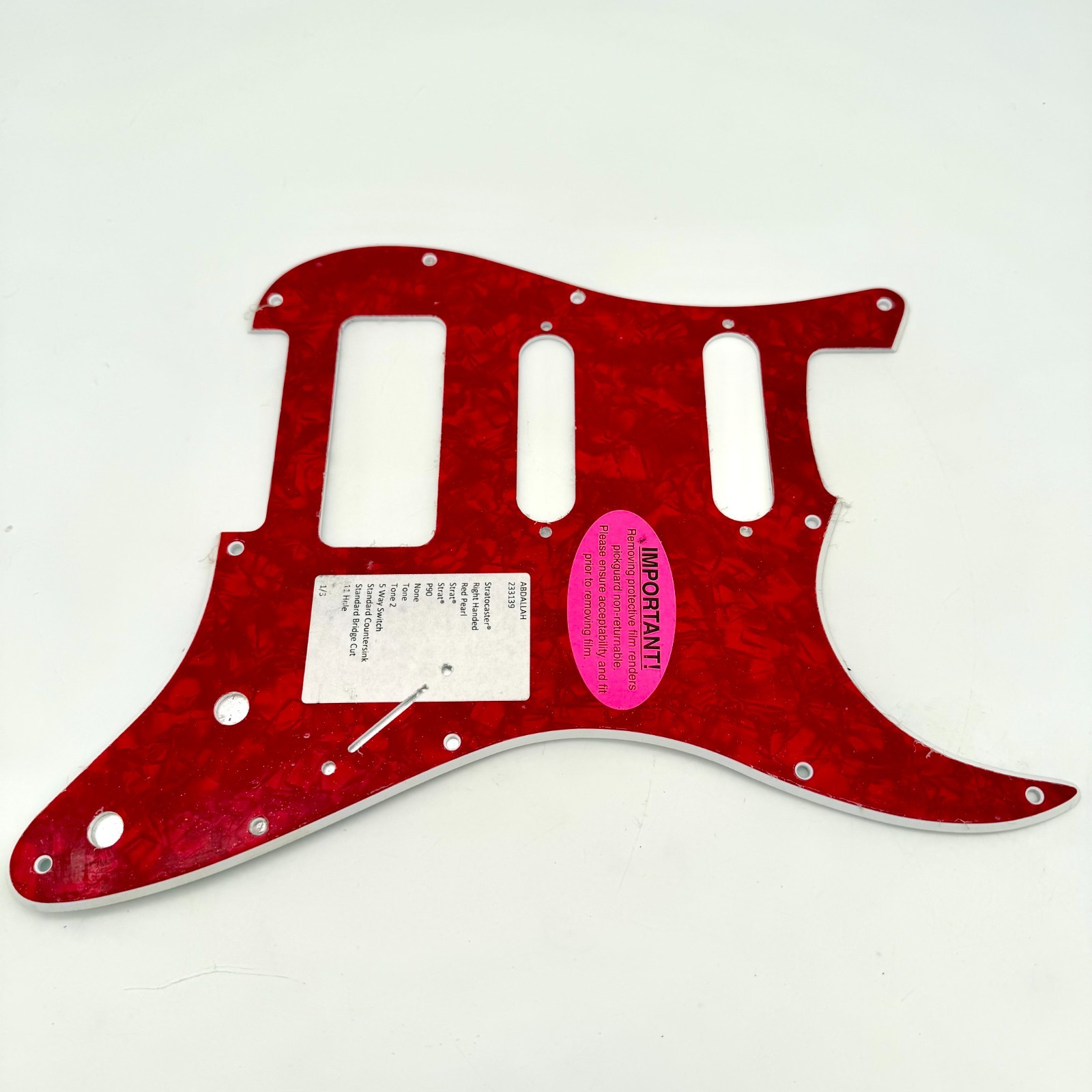Warmoth Stratocaster Pickguard Mint/New bpg633