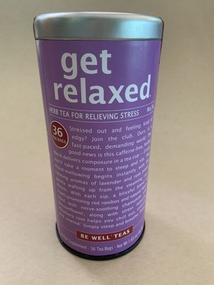 The Republic of Tea, be well GET RELAXED  36  Bags HERB TEA FOR RELIEVING STRESS