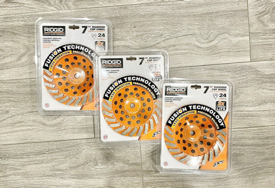 (3) Rigid 7  Diamond Cup Wheels