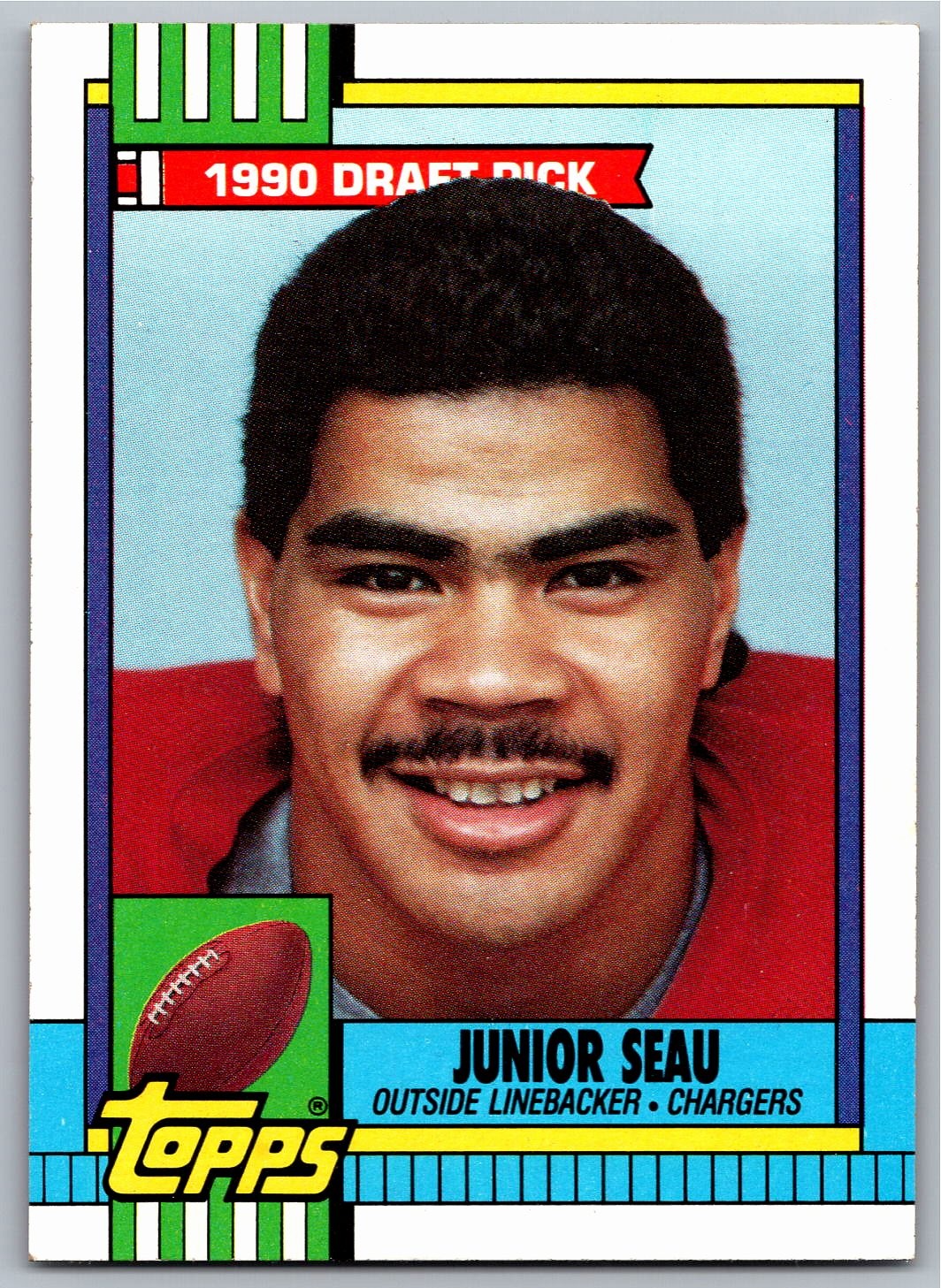 1990 Topps #381 Junior Seau Rookie San Diego Chargers Free S&H