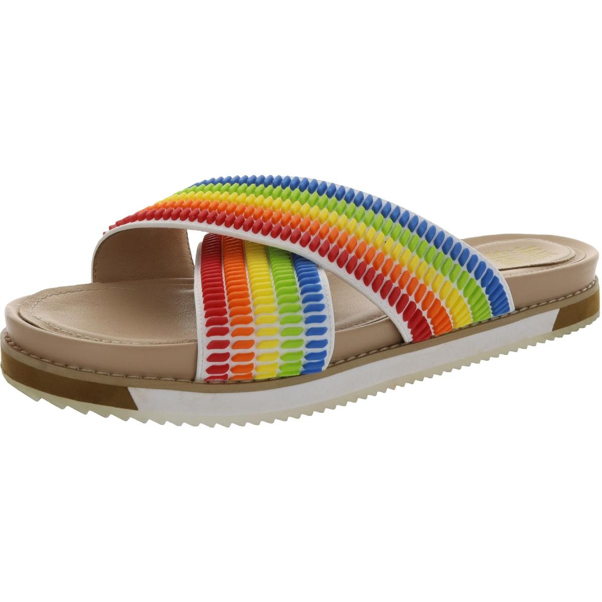 JANE AND THE SHOE Womens Juniper White Flatform Sandals Size 10 Medium Width B M 4188