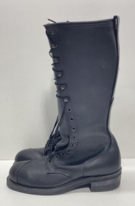Vintage 2000 Cove Shoe Black Leather Military Paratrooper Jump Boots Size 11D