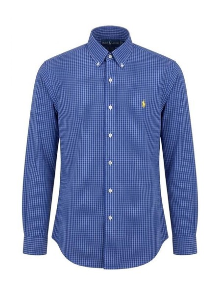 Men Ralph Lauren Shirt Navy Cotton M