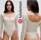 Lululemon Small Wundermost Square Neck Bodysuit Shine Ultra Soft Nulu NWT + Bag — photo 9