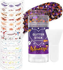 Halloween Glitter Stick for Hair Body Face 22 Glitter Freckles