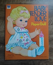 Vintage 1971 BABY TENDER LOVE Paper Doll Book Whitman Mattel UNCUT