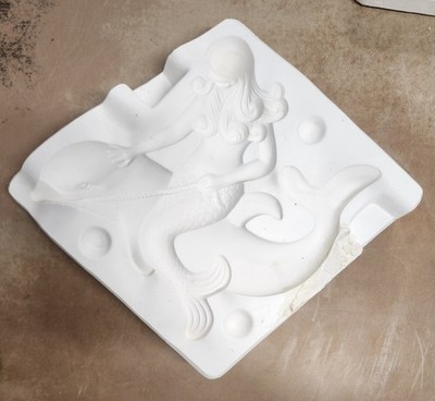 Atlantic Ceramic Slip Casting Mold *Mermaid On Dolphin* A-593 **DAMAGED/GLUED**