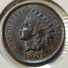 1901 Indian Head Cent - AU/UNC- 4 Diamonds, Nice Color!