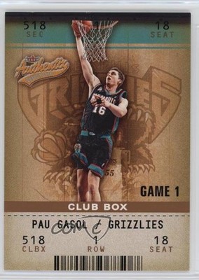 2002-03 Fleer Authentix Club Box 70/100 Pau Gasol #54 HOF nd3