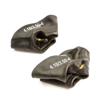 PETROLSCOOTER 2x 4.10/3.50-4 Inner Tube Bent Schrader Valve 4 Inch Wheel Sack Truck Hand Cart