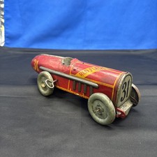 FERDINAND STRAUSS TIN WINDUP RED FLASH RACER CIRCA 1920 Not Working A2C