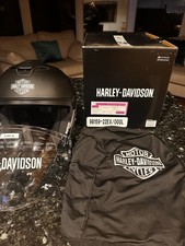 Harley Davidson Helmet Large Motorcycle Helmet with Visor Black