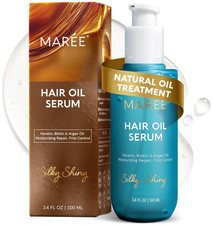 Hair Oil for Frizzy Hair Dry Hair with Argan Oil, Keratin  Biotin   Hair Serum
