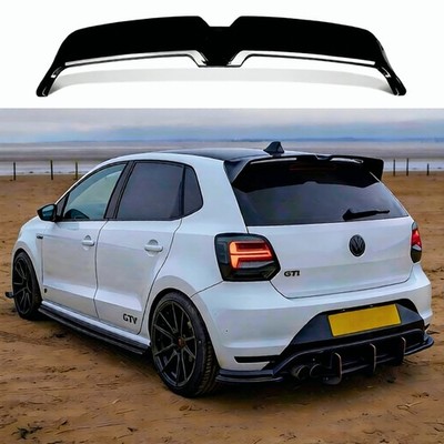 FÜR VW POLO MK5 6R 6C OTG STYLE GLÄNZEND SCHWARZ HECK DACH KOFFERRAUM SPOILER LIPPE 09-17