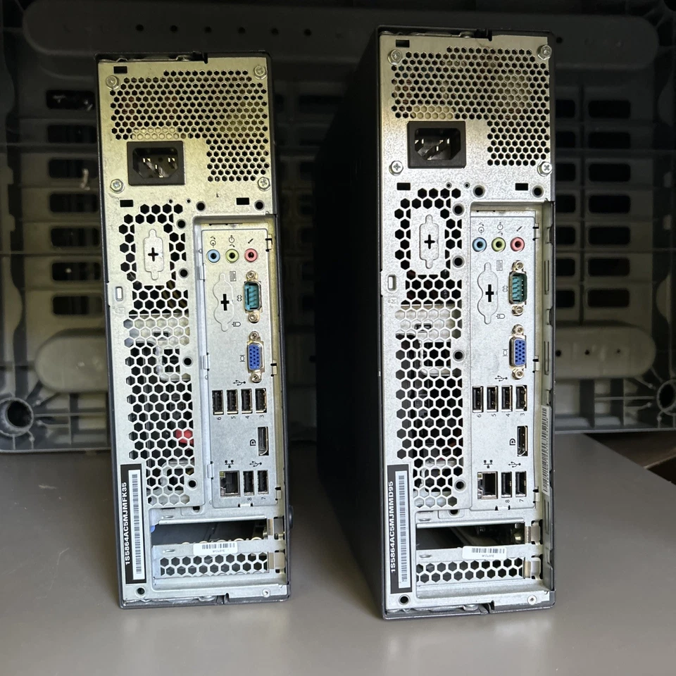 Lote de 2 computadoras de escritorio Lenovo ThinkCentre serie M PC Intel Core i5 Windows 7 Unteste Foto 4 de 4