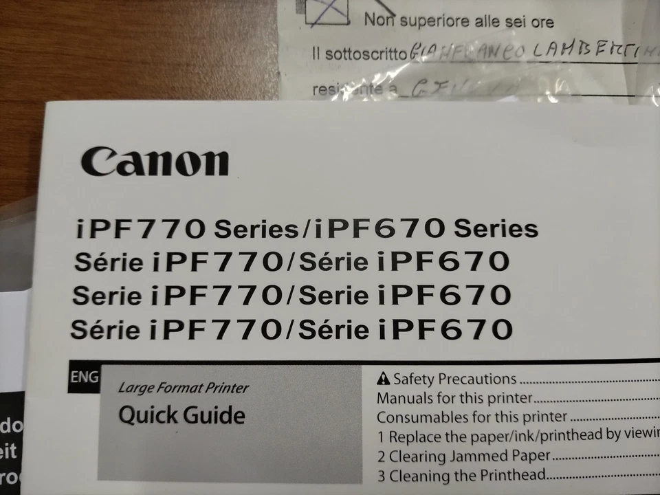 Plotter A1 Canon IPF 670 accessori stampa imagePROGRAF iPF670 usb cad studio - Immagine 4 di 4