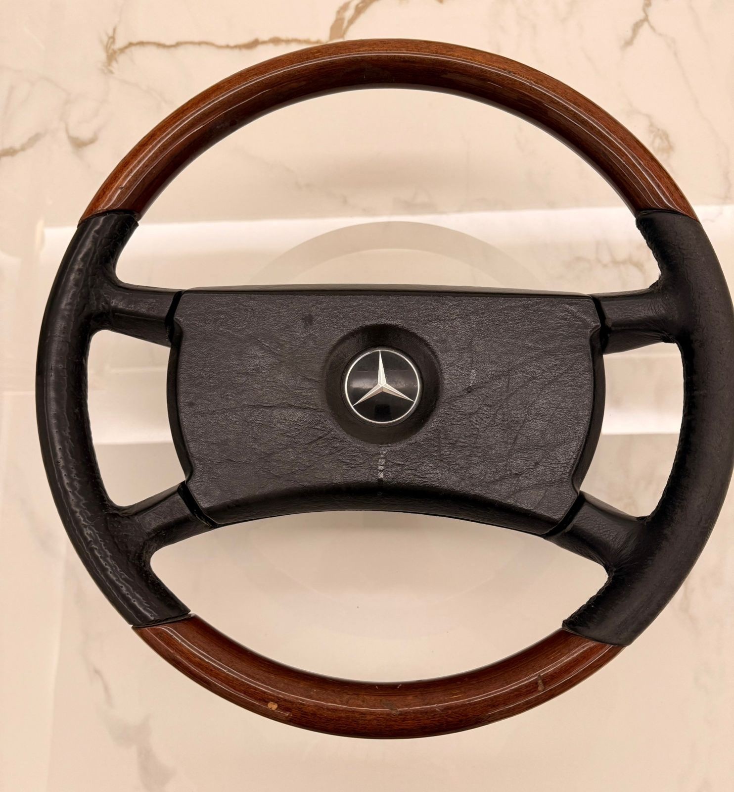 Mercedes wood steering wheel r107 w123   w126 steering wheel