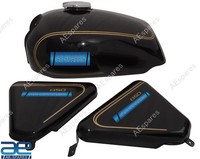 Kompatibel Mit Norton Commando Roadster 850 Schwarz Benzintank + Side Panel Aes