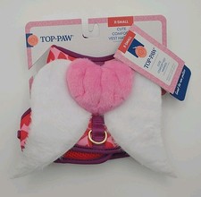 SPECIAL Top Paw Cute Comfort Vest Dog Harness Extra Small Heart And Wing Plush