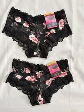 NEW Maidenform Hipster Panties Lace 40837 Maidenform Black 2 Pair Size Small