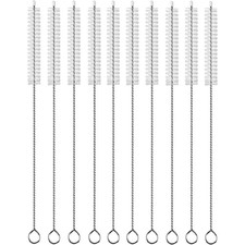 Extra Long Straw Cleaner Brush Set of 10 for Sippy Cups Water Bottles and Tubes