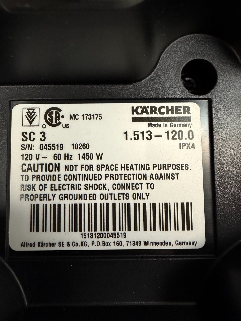 Genuine KARCHER SC3 Steam Cleaner Control Board & Button Interface PCB Module