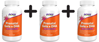 3 X Now Foods Prenatal Gels + Dha - 180 Softgels (296,28 Eur/Kg)