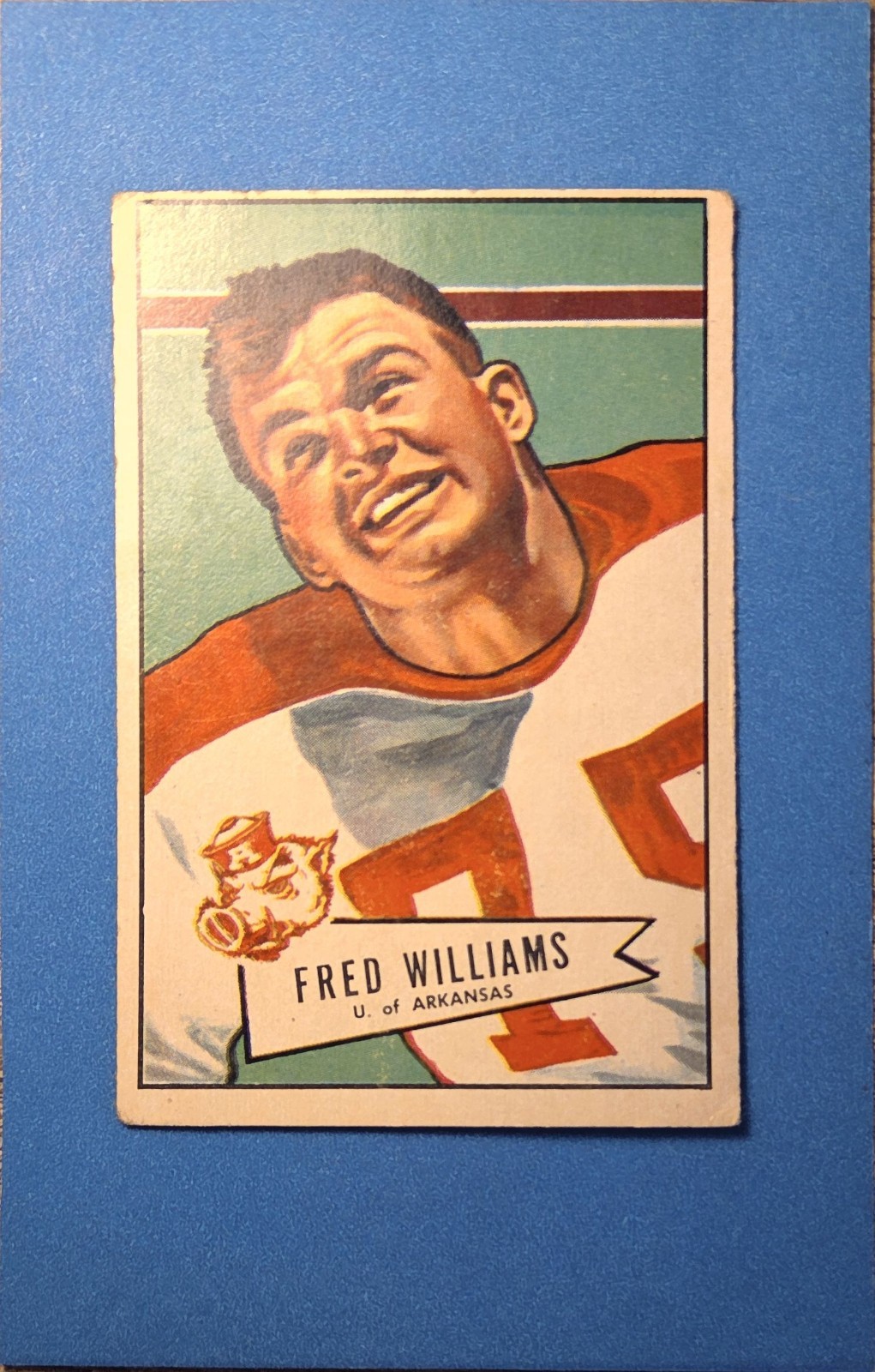 1952 Bowman Large #121 Fred Williams Chicago Bears VG to EX