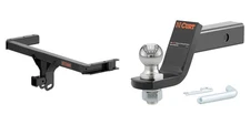 CURT Trailer Hitch Tow Kit 2in Receiver Class 3, Ball Mount, Pin & Clip - 13612
