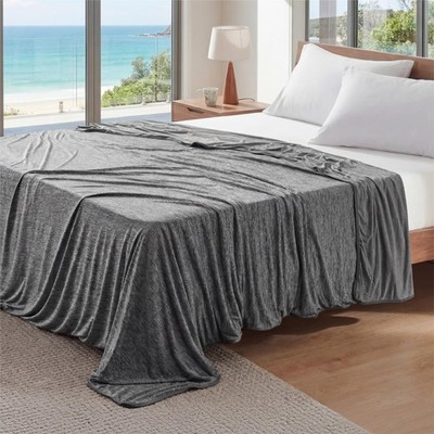 Bedsure Summer Cooling Blanket King Size, (108'' X 90''), 01- Dark Grey