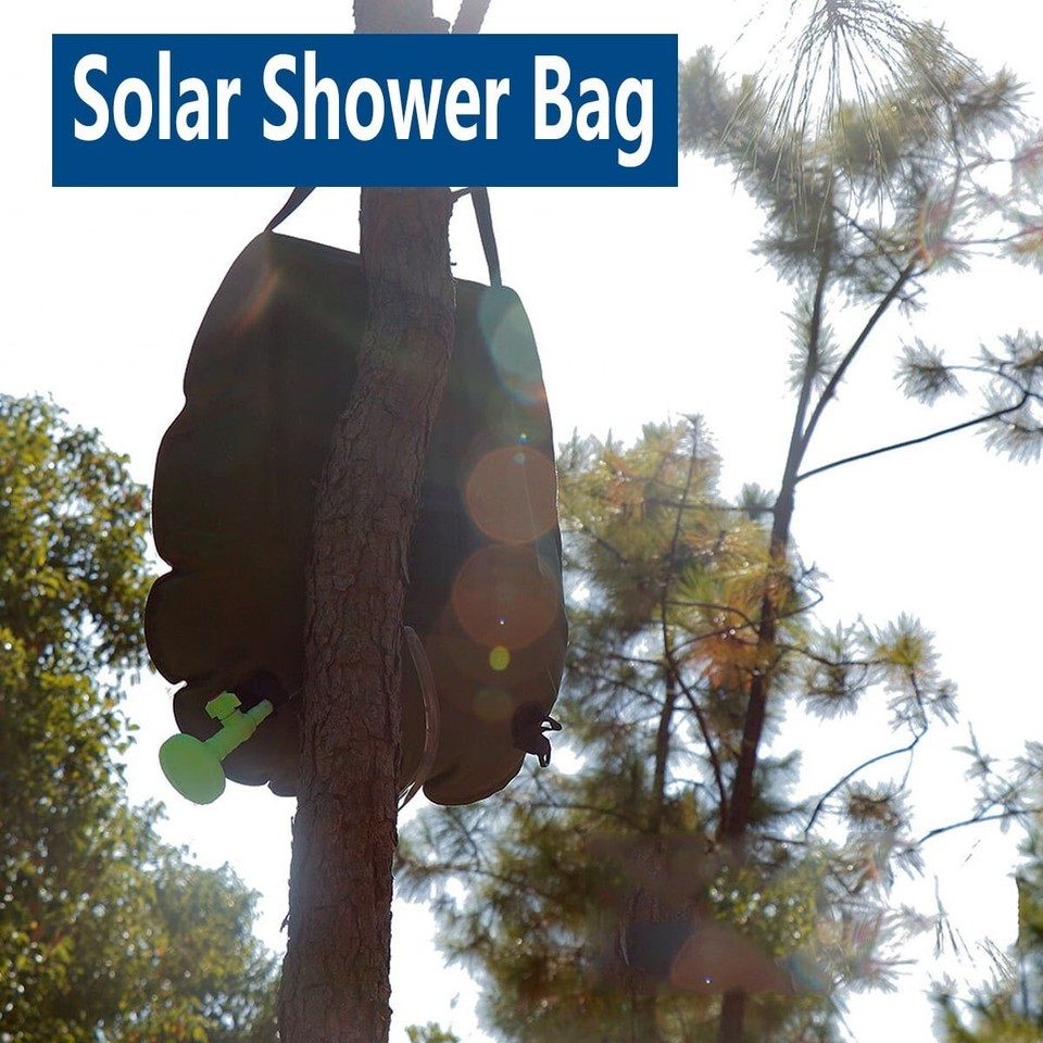 20L Solar Shower Bag – 5-Gallon Solar-Heated Camping Shower With Hose & Head