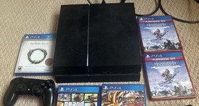PS4 Playstation 4 Sony Console Two Controllers GTA 5 DBZ Elder Scrolls