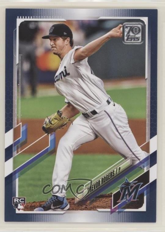 2021 Topps Royal Blue Trevor Rogers #563 Rookie RC ut4