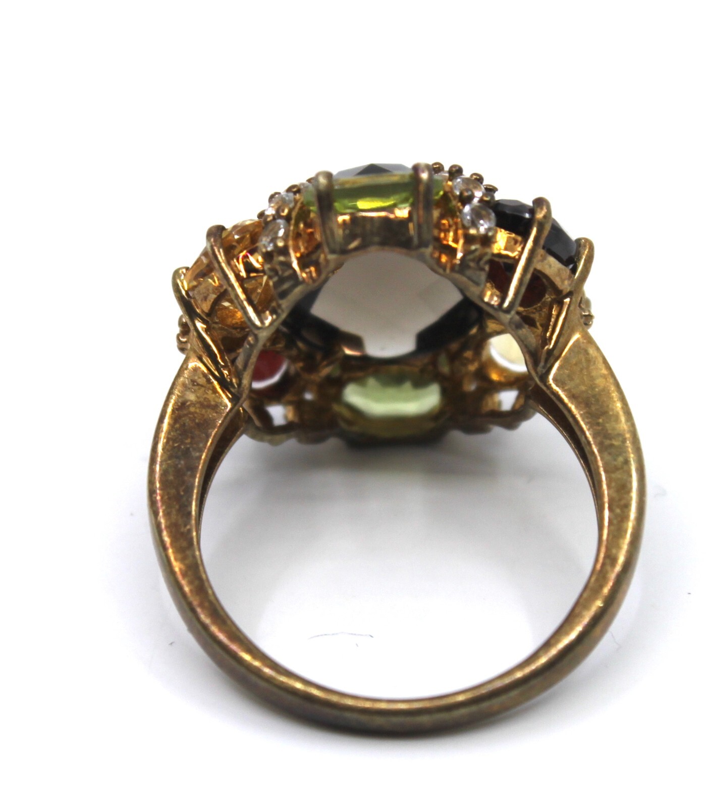 Multi Natural Gemstone Statement Ring in Sterling… - image 12