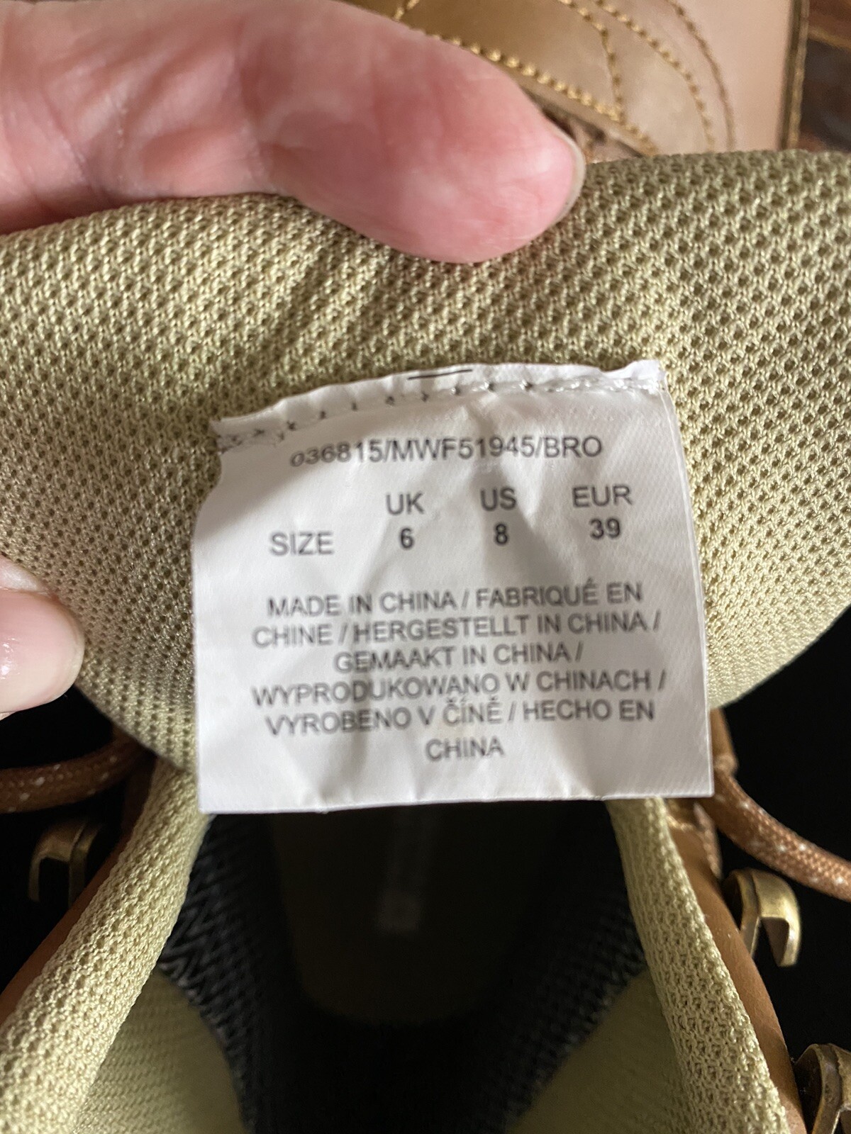 Mountain Warehouse Pilgrim Camel/brown Leather Womens Waterproof Hiking Boots 8 image 7