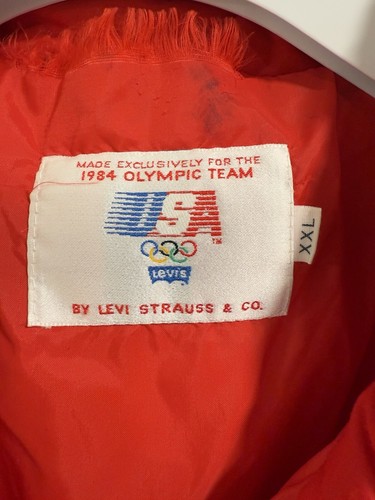Vintage Levi Strauss 1984 USA Olympic Team Issued Puffer Jacket Size XXL - Picture 3 of 19