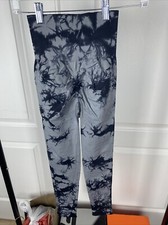 Ladies High Waist Yoga Pants Size Small Gray