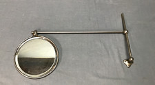 Antique VTG 6" Nickel Brass Standard Shaving Glass Co Wall Mirror Old 851-25B