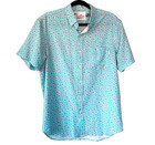 NEW! Chubbies Blue Short Sleeve Beach Pool Party Summer Button Up Shirt Medium