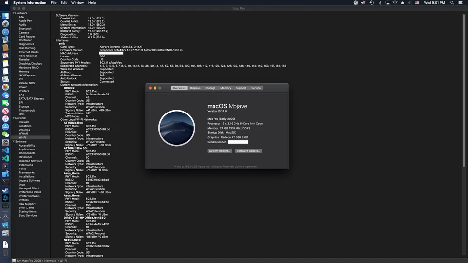 Mac Pro 4,1 5,1 WiFi Upgrade Kit 802.11ac Bluetooth 4.2 w/ USB2.0 Header Antenna - Image 4 of 4