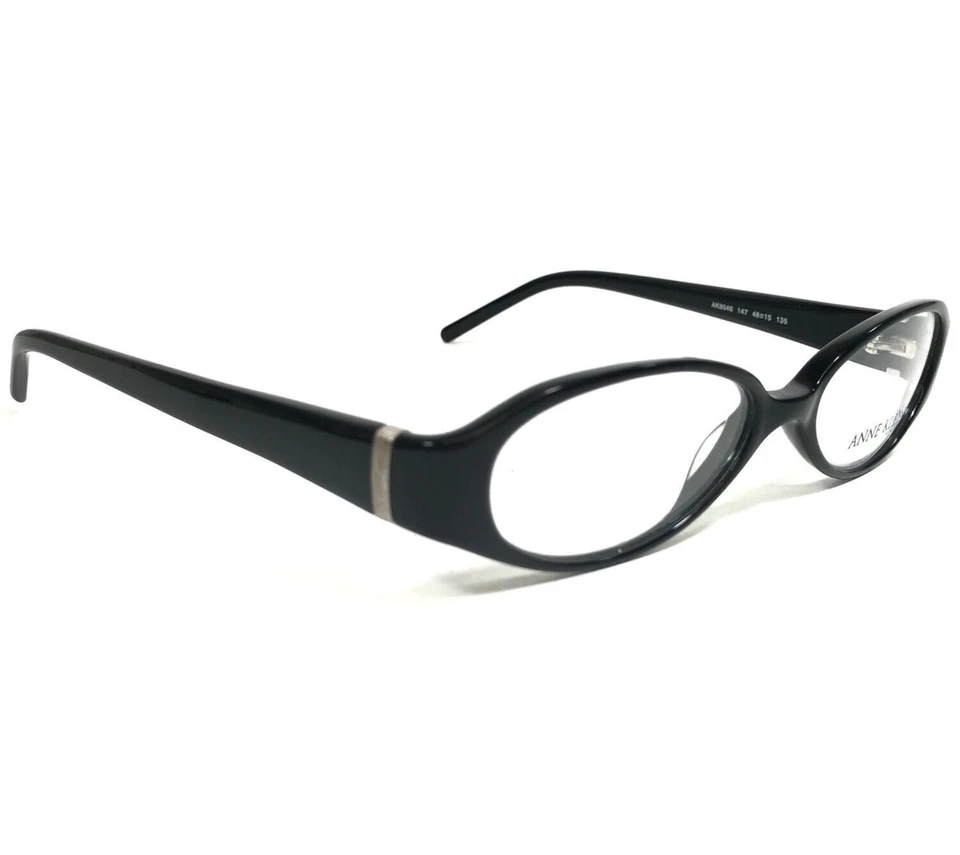 Anne Klein Eyeglasses Frames AK8046 147 Black Round Full Rim 48-15-135 - Image 2 of 4