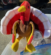 Gobbles Ty Beanie Baby Tag Errors 1996 Turkey Retired Mint ORIGINAL OWNER New