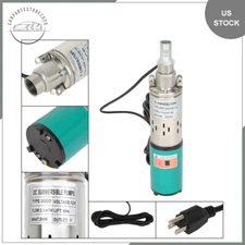 12v Solar Submersible Water Pump Stainless Steel Deep Well Green 1 Year Warranty